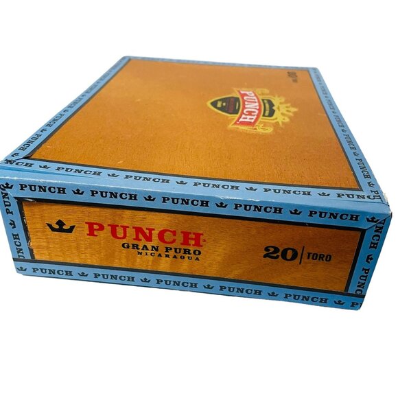 Punch Gran Puro Nicaragua Wooden Cigar Box 20 Count 1840 Vintage Style Storage - Picture 5 of 10